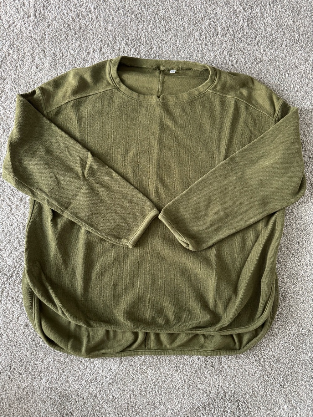 Olive Green Lightweight Crewneck Sweatshirt